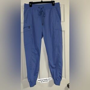 Ceil blue heading hands jogger scrubs size large